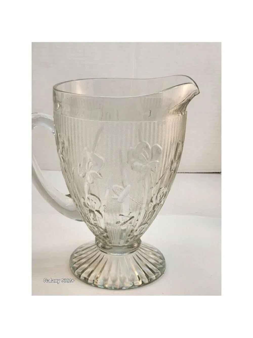 Vintage Jeanette Iris & Herringbone Clear Carnival Depression Glass 9